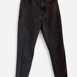 Princess Polly Black High-Waisted Straight-Leg Jeans US 8